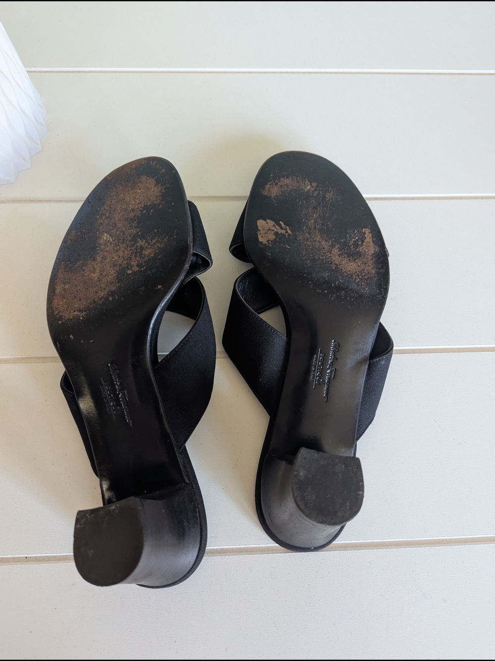 Salvatore Ferragamo Black Crisscross Slide Sandals - Picture 11 of 15